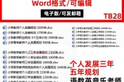 小学语文教育职业生涯规划书模板_小学语文教育职业生涯规划