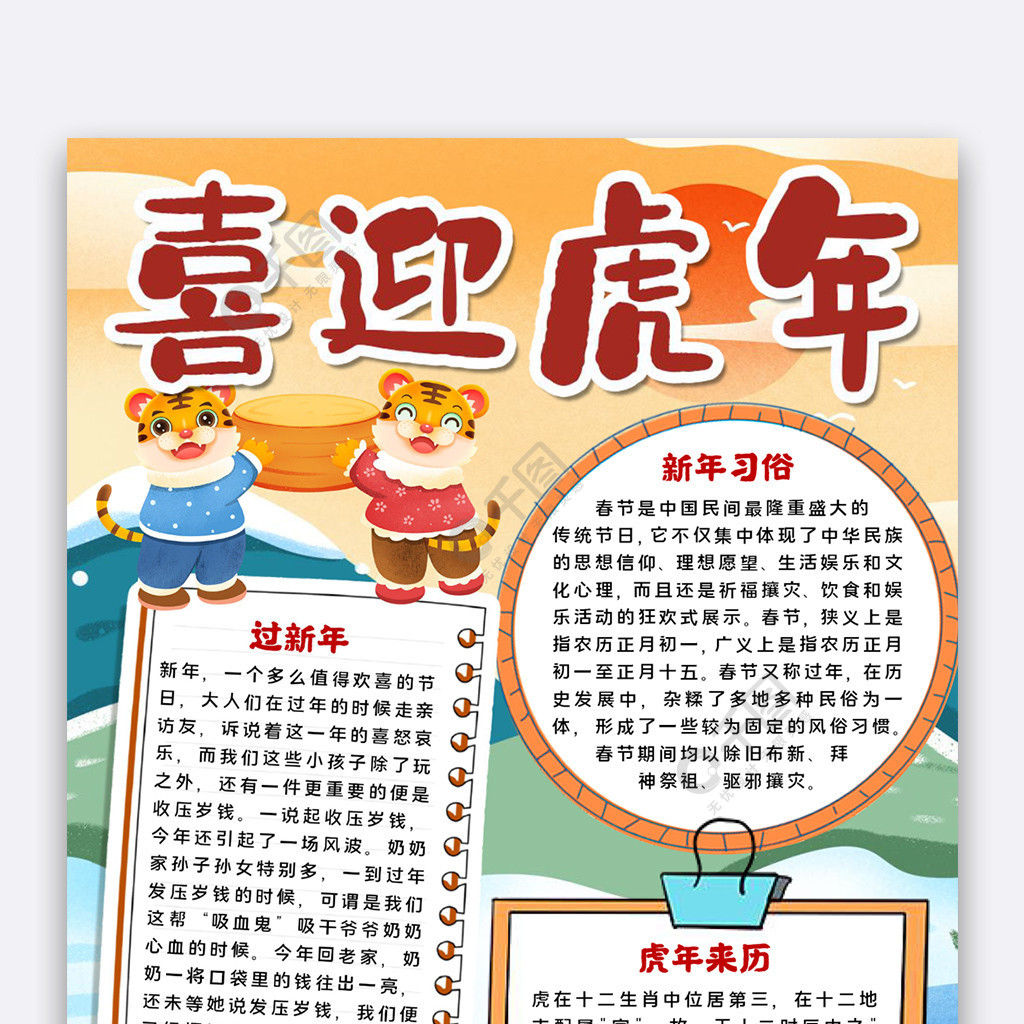 虎年手抄报简单漂亮2022(虎年手抄报简单漂亮)