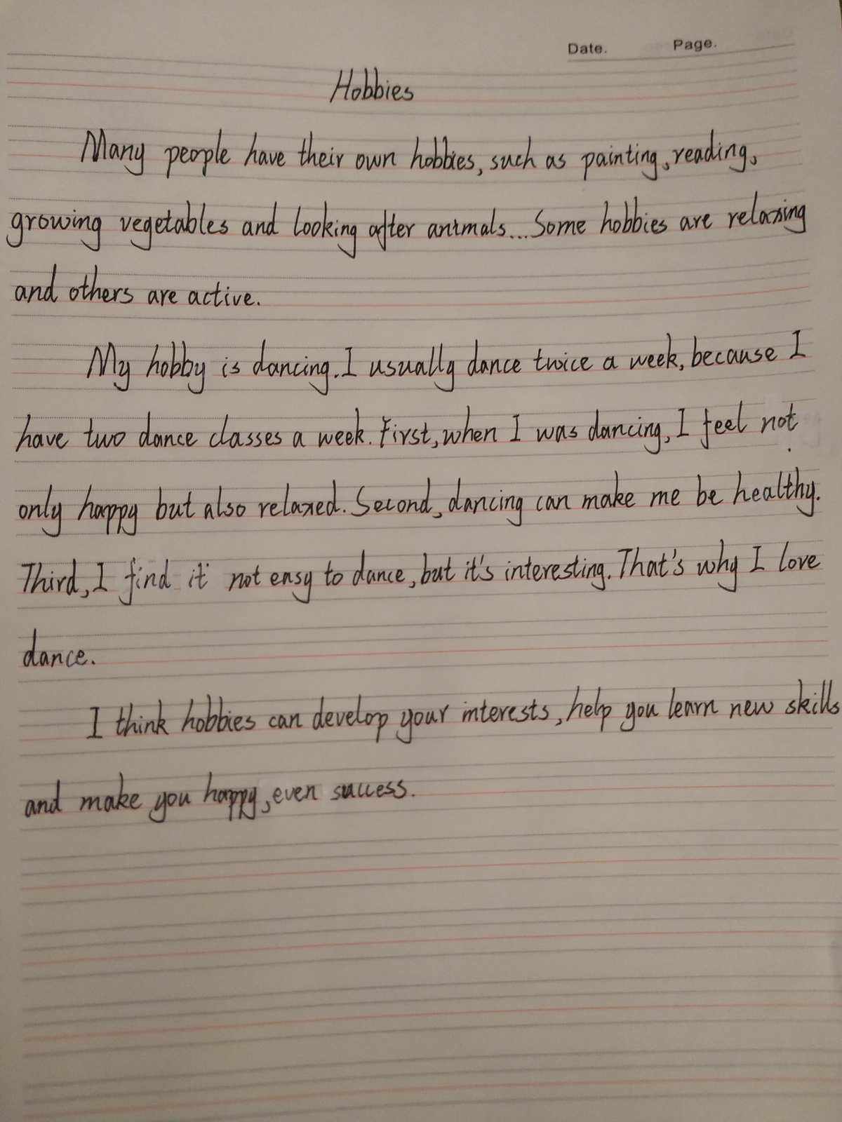 同学英语作文书信格式的简单介绍
