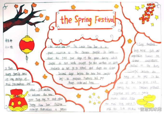 英语手抄报节日主题春节内容(英语手抄报节日主题春节)