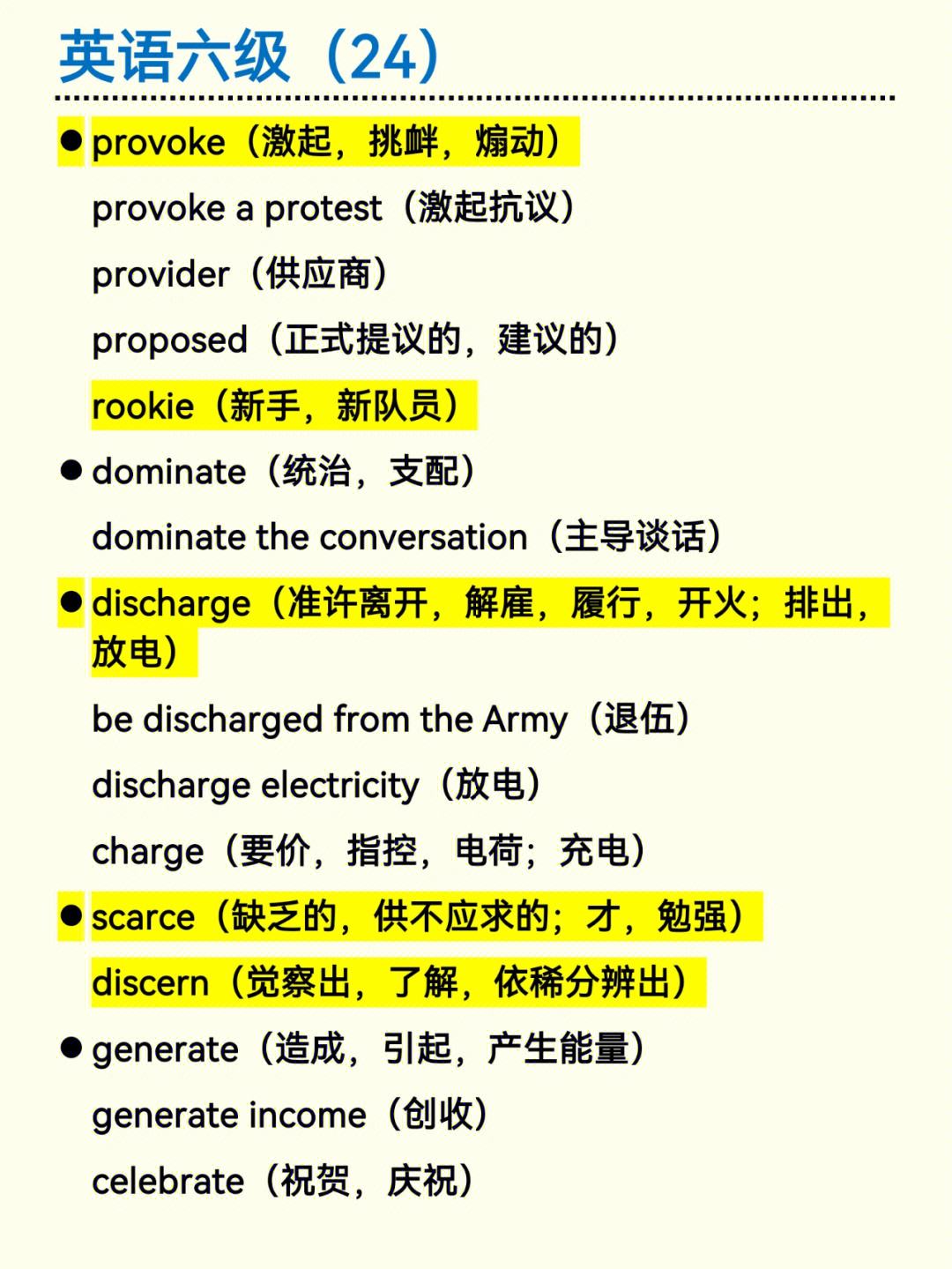 英语六级词汇大全word_英语六级词汇大全word2020