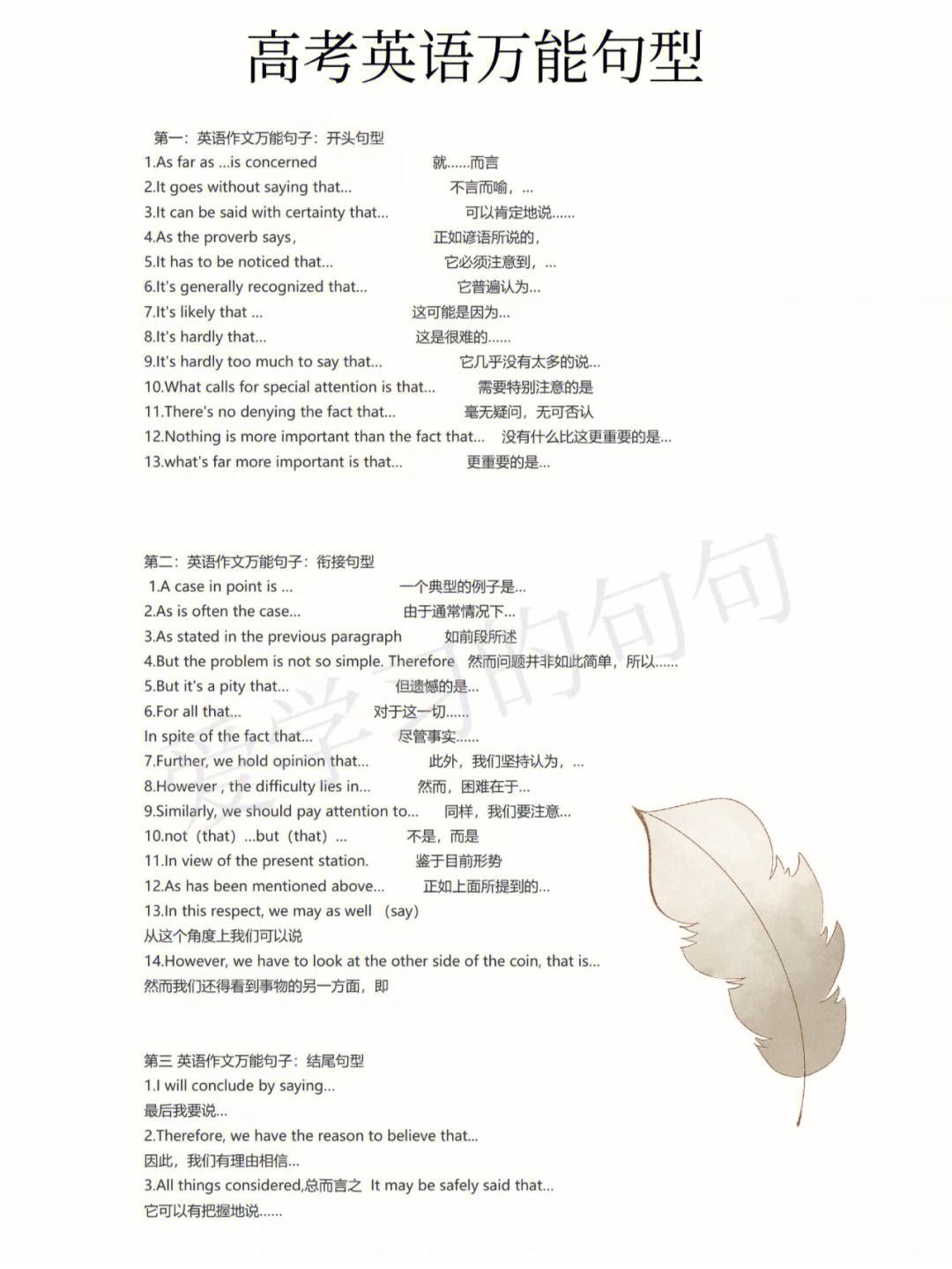高考英语万能句型_英语高考作文万能句型