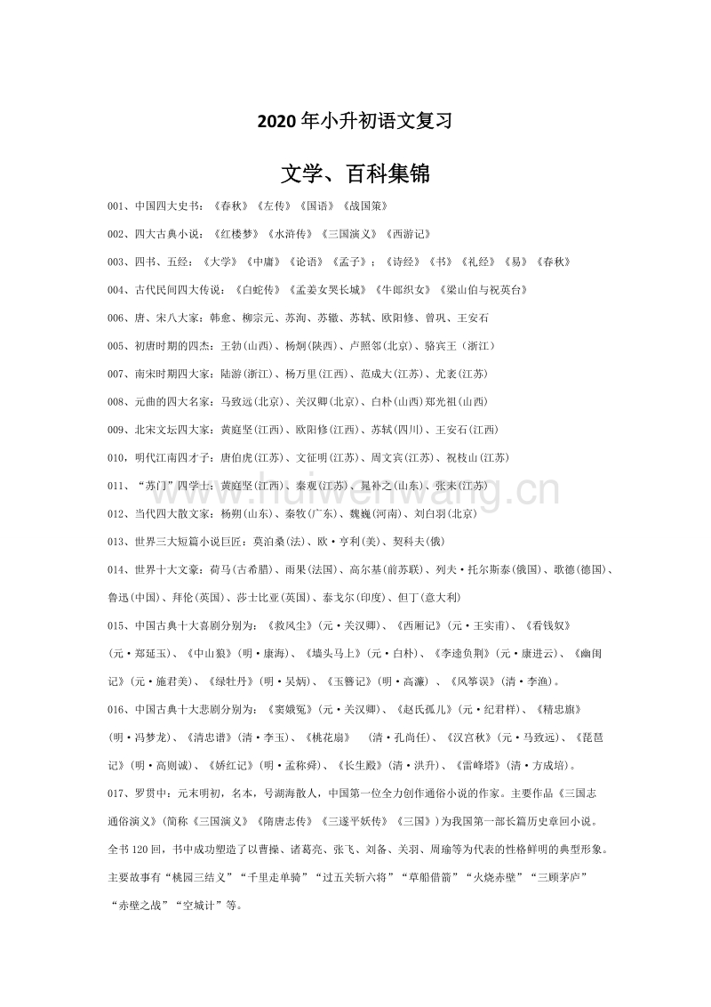 小学语文知识大全_语文知识大全