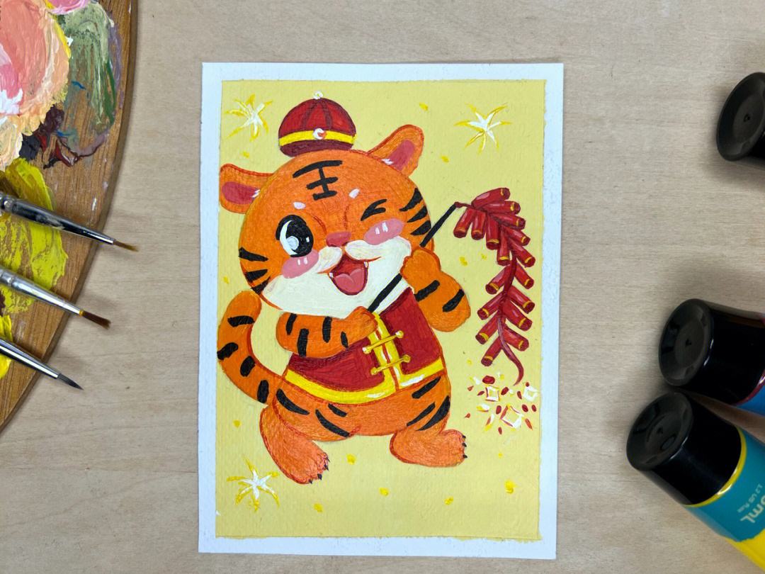 关于虎年的简笔画怎么画_虎年画图片大全简单