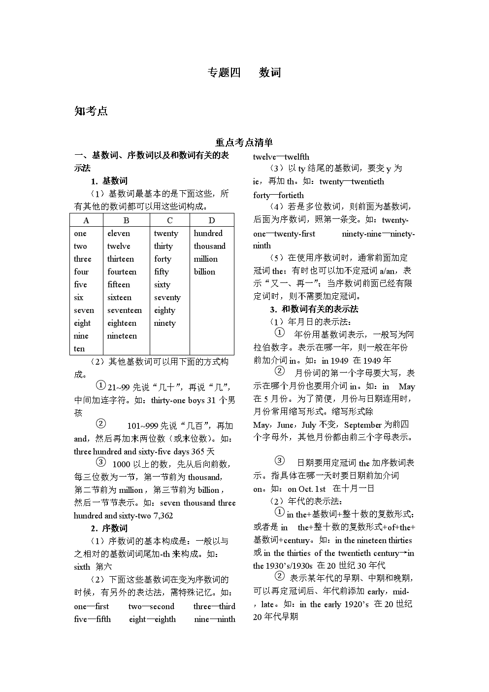初中英语知识点(初中英语知识点总结)