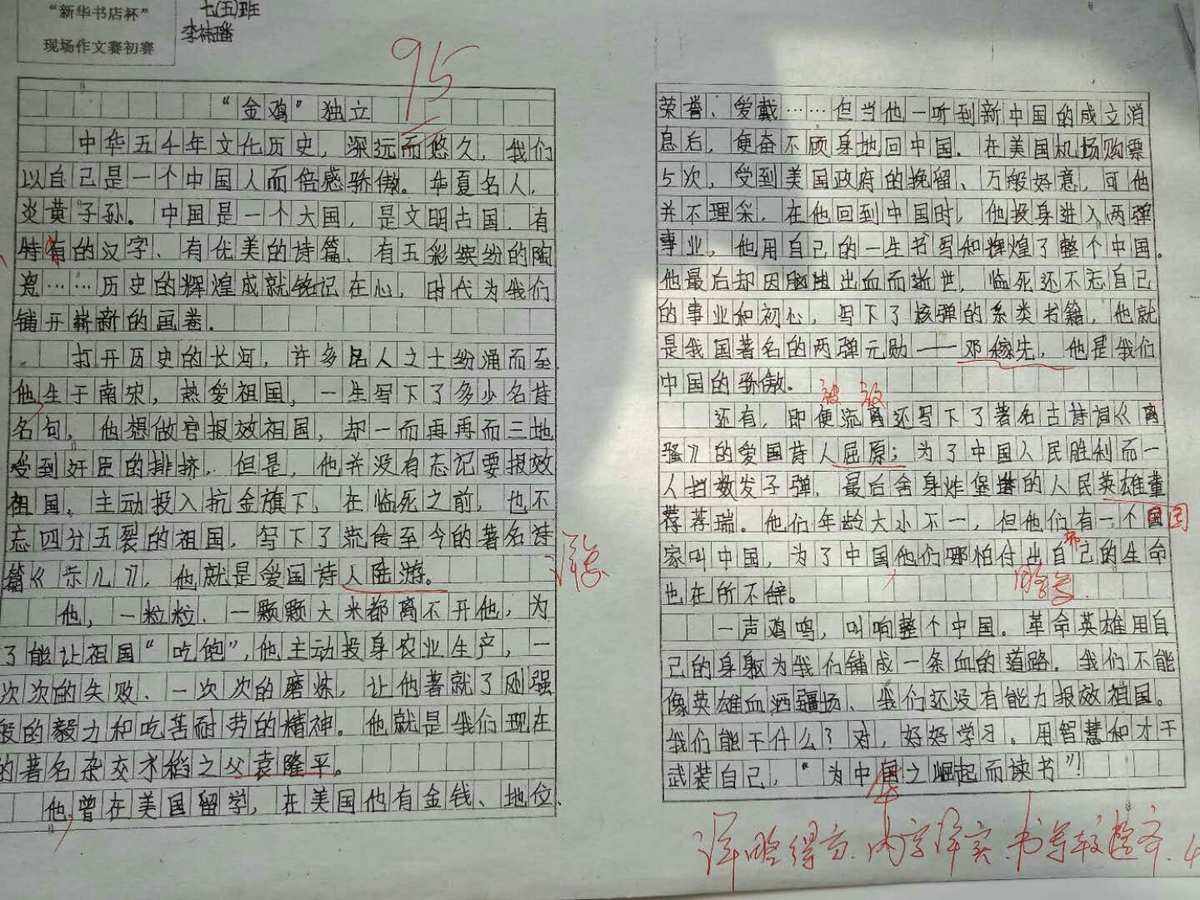 初中语文作文评分标准及评分细则(初中语文作文)