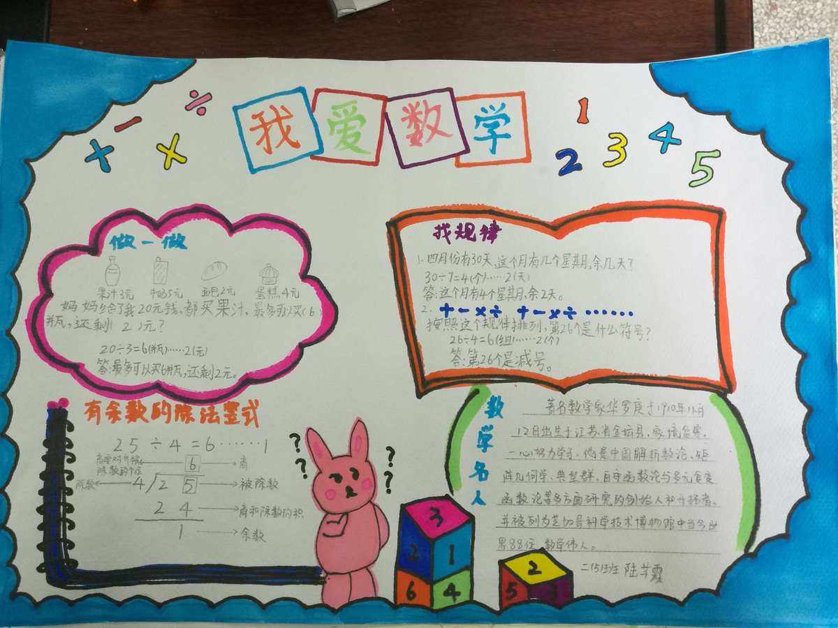 趣味数学手抄报全国第一名_数学手抄报全国第一名