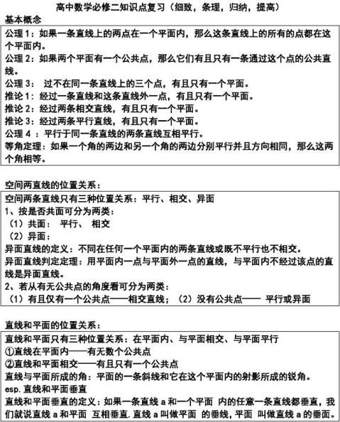高一数学必修二知识点总结向量_高一数学必修二知识点总结