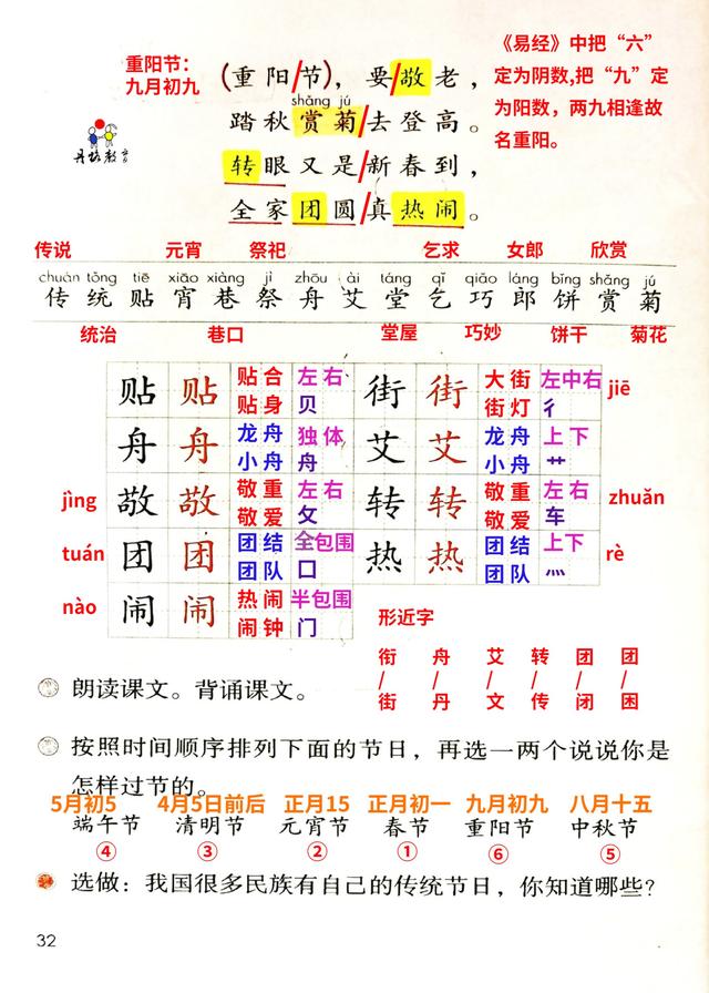 小学语文二年级下册传统节日_小学语文二年级下册课文传统节日