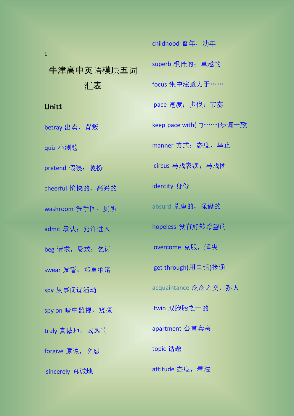 高中英语单词表汇总(高中英语单词表汇总图片)