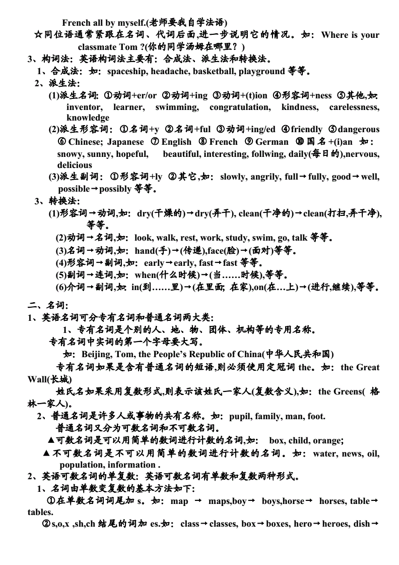 初中英语的语法有哪些(初中英语的语法有哪些单词)