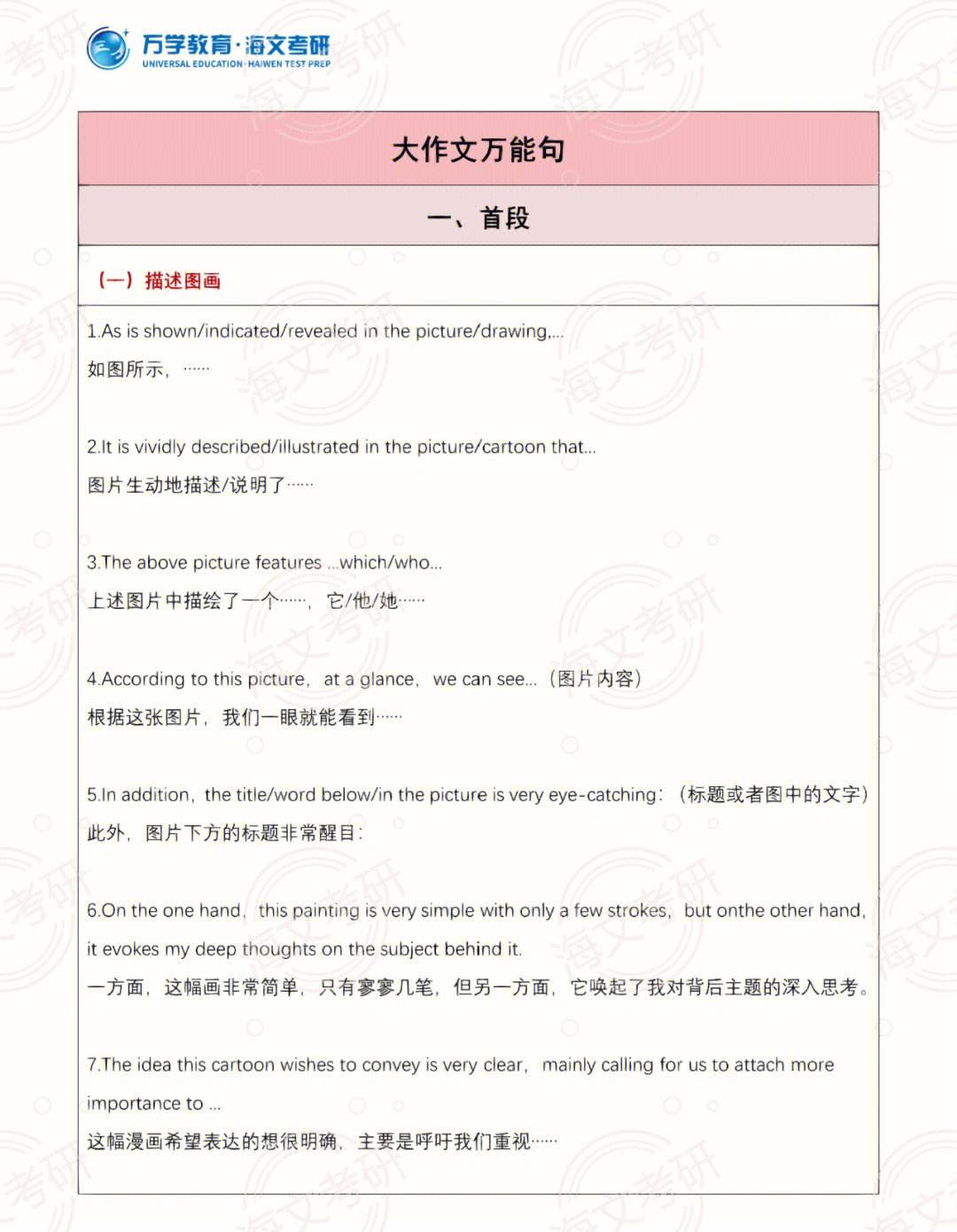 英语a级作文万能语句(a级英语作文万能句)