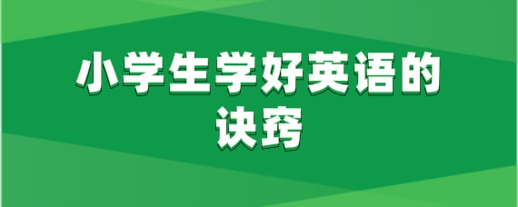 小学生怎样学好英语的方泿_小学生怎样学好英语