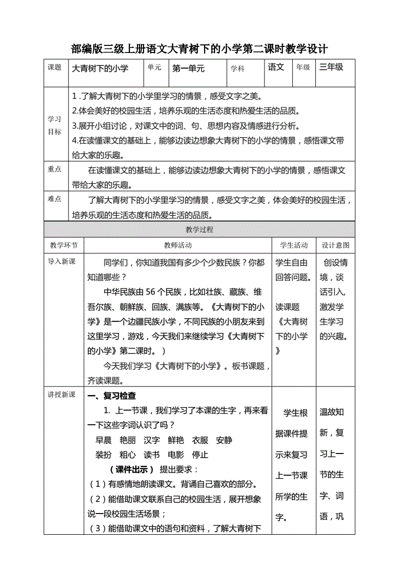 小学语文教案完整版(小学语文教案完整版日月谭)