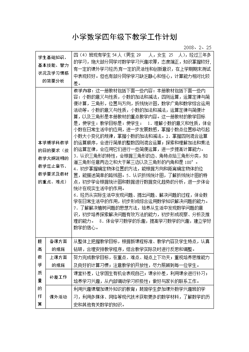 小学数学教研组工作计划表_小学数学教研组工作计划表第二学期