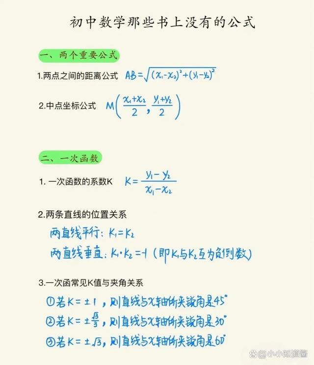 初中数学公式手抄报图片(初中数学公式手册)