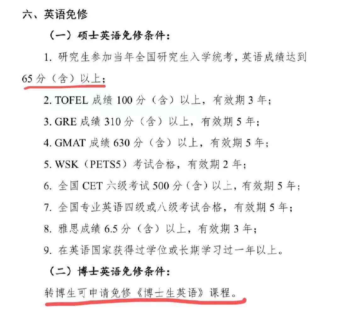 考研英语多少分免修英语(考研英语多少分免修英语四级)