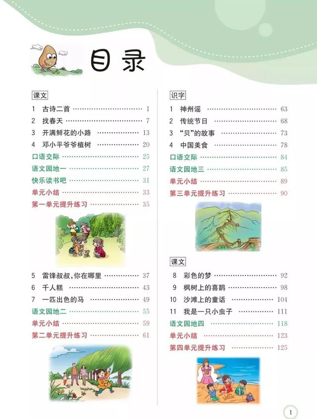 小学语文二年级下册教材全解(小学语文二年级下册教材)