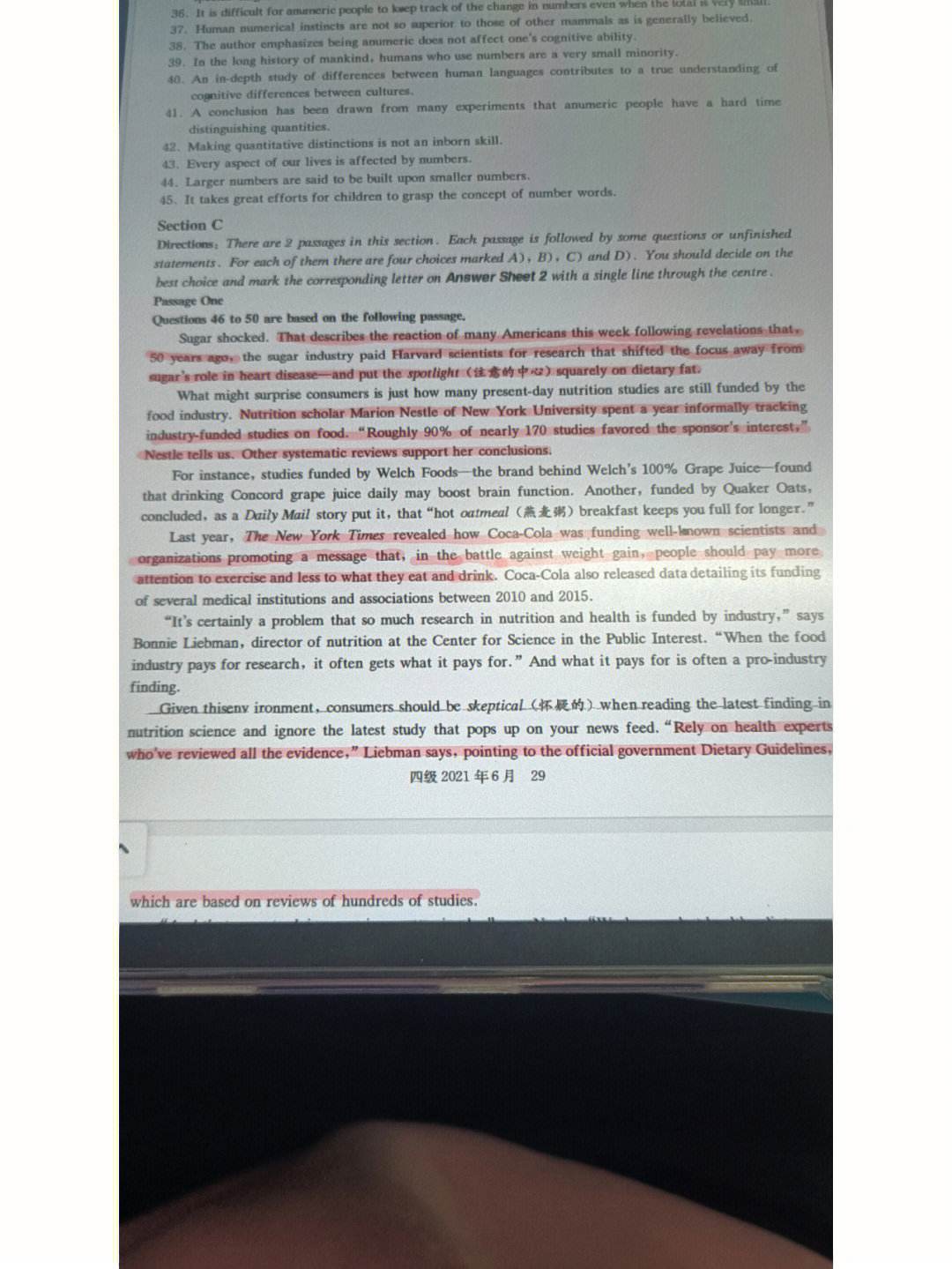 英语四级考题类型及分数(英语四级考题)