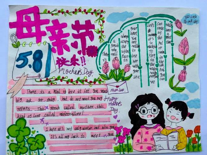 母亲节英语手抄报简单又好看四年级_母亲节英语手抄报简单又好看