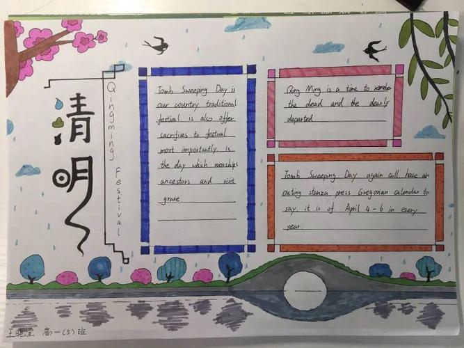 清明节英语手抄报图片简单又漂亮四年级_清明节英语手抄报图片简单又漂亮