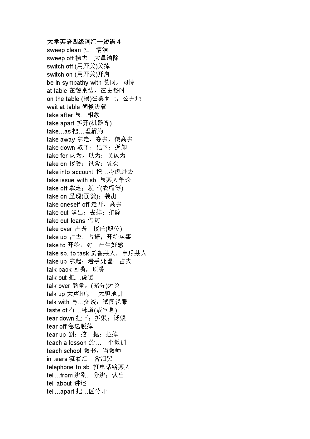 六级英语词汇和四级英语词汇一样吗(英语六级词汇和四级词汇有区别么)