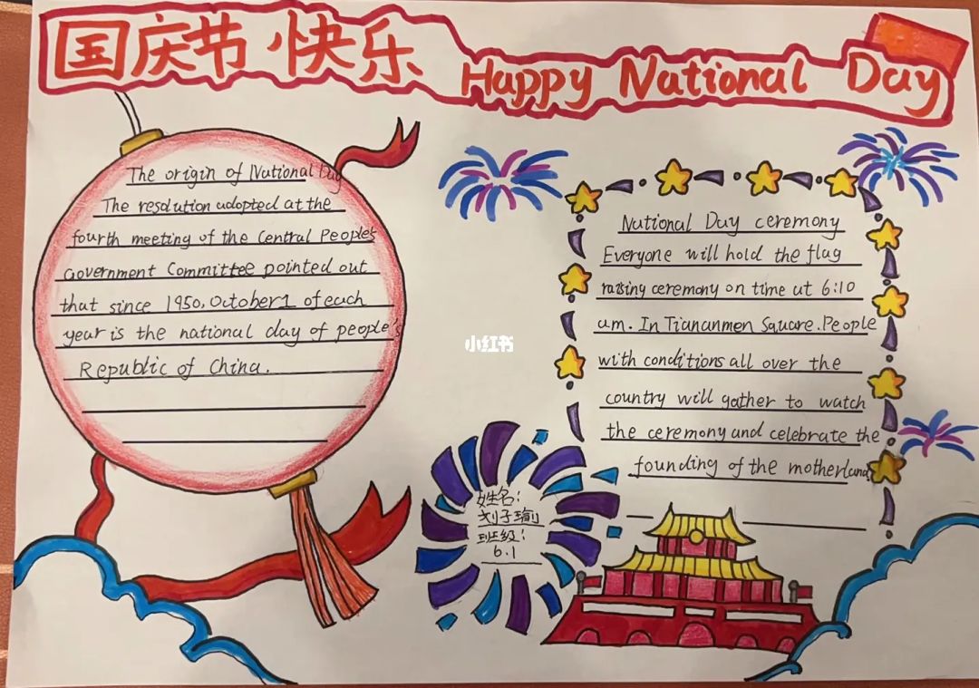 以国庆为主题的英语手抄报初一(以国庆为主题的英语手抄报)